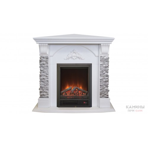 Электрокамин Athena Corner GR WT с очагом Eugene Электрокамин Athena Corner GR WT с очагом Eugene