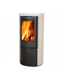 Печь-камин Jydepejsen Cozy Classic Moca Cream Wood Sandstone