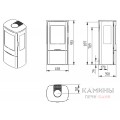 Печь-камин Jydepejsen Senza Sideglass Печь-камин Jydepejsen Senza Sideglass