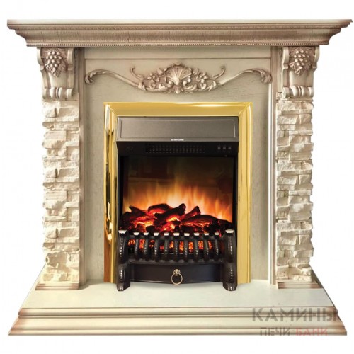 Электрокамин Patricia WT с очагом Fobos Lux BL Электрокамин Patricia WT с очагом Fobos Lux BL