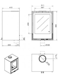 Печь камин Rocal 50V T