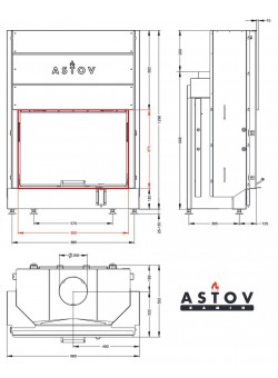 Каминная топка АСТОВ ПС 8057