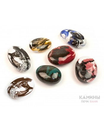 Декоративные керамические камни цветные - 14 шт (ZeFire)