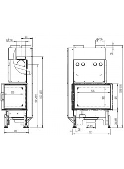 Каминная топка Austroflamm 63x40x42 K 2.0 Right