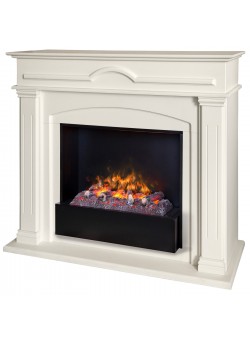 Электрокамин RealFlame Mirra 26 WT 3D Cassette 630 + Black вставка