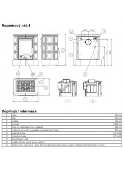 Кафельная печь ABX Marina KPI, с теплообменником, с допуском воздуха Кафельная печь ABX Marina KPI, с теплообменником, с допуском воздуха