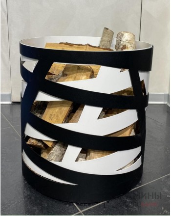 Дровница Saturn (черно-белая)