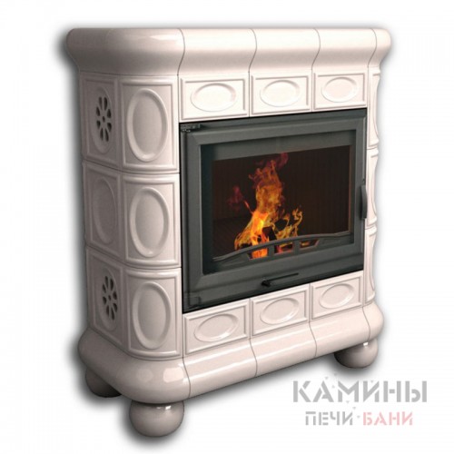 Изразцовый камин Медальон КимрПечь пристенный однотонный А Изразцовый камин Медальон КимрПечь пристенный однотонный А