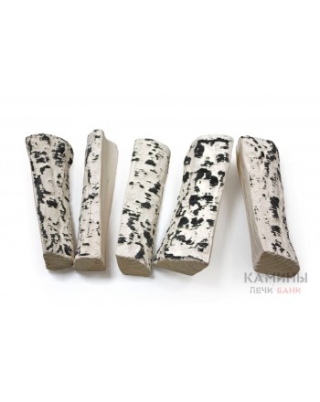 Керамические дрова береза колотая (ZeFire) - 5 шт