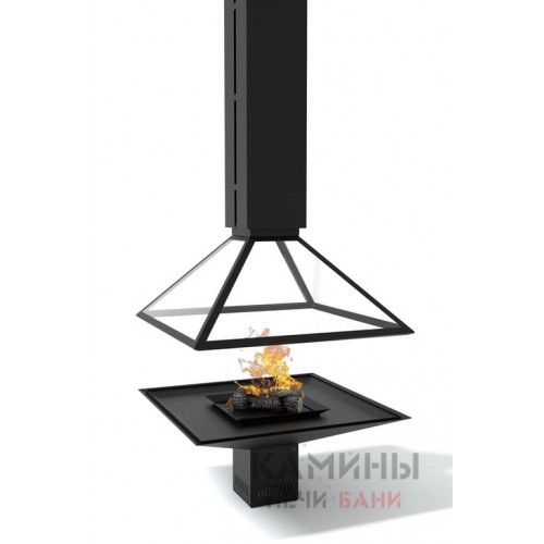 Камин Openfire центральный с подъемным колпаком  Камин Openfire центральный с подъемным колпаком