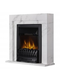 Каминокомплект: Очаг Electrolux EFP/P-1020LS, портал Simple Classic белый мрамор