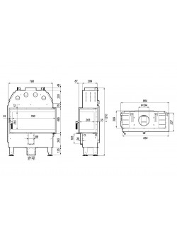 Каминная топка INTRA ME BL SLIM