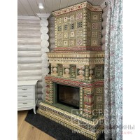 Угловой камин в деревянном доме с топкой Астрофлам 75 57к.