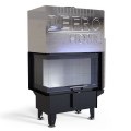 Каминная топка DEFRO HOME RIVA SM BL G угловая с водяным контуром и подъемом стекла вверх