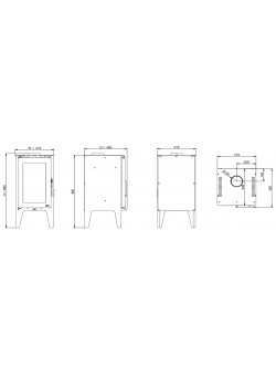 Печь-камин Solzaima Alva Eco (Red Pod)