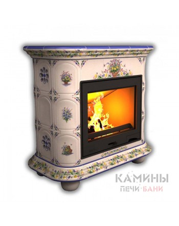 Изразцовый камин Прованс центральный Роспись