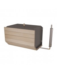 Бак накопительный, навесной, малый (16 л.) в деревянном обрамлении