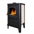 печь-камин Бавария Оптима с чугунной плитой