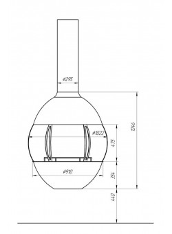 Островной камин LOFT - 04