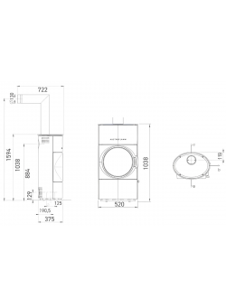 Печь-камин Austroflamm CLOU Compact Cook