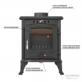 Печь-камин Везувий SV-07 "Антрацит" Печь-камин Везувий SV-07 "Антрацит"