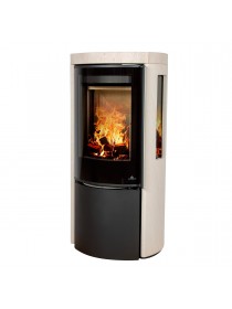 Печь-камин Jydepejsen Cozy Modern Moca Cream Sandstone Sideglass