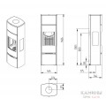Печь-камин Jydepejsen Bella High Sideglas Печь-камин Jydepejsen Bella High Sideglas