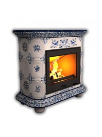 Изразцовый камин Прованс пристенный Роспись