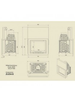 Каминная топка Kratki Zuzia/G