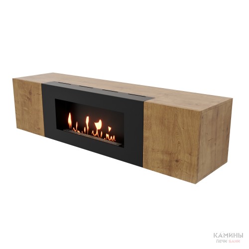 Тумба с биокамином Firelight BFP-P1600 дуб вотан