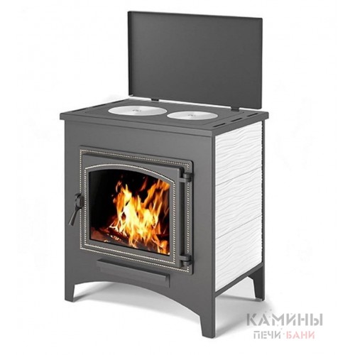 Печь-камин Везувий ПК-04 (240) с плитой бежевый  Печь-камин Везувий ПК-04 (240) с плитой бежевый