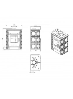 Печь Nordflam Arta Brown