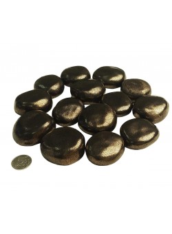 Декоративные керамические камни золотые 14 шт (ZeFire)