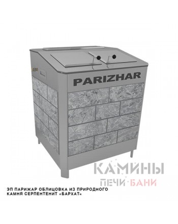 Паротермальная печь «ПАРиЖАР» 18 кВт (380 В) облицовке из природного камня
