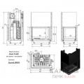 Каминная топка Kratki Zuzia/L/BS/G (угловое стекло слева, гильотина)