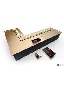 Автоматический биокамин ZeFire М 1000X1400 угловой латунный с ДУ (ZeFire)