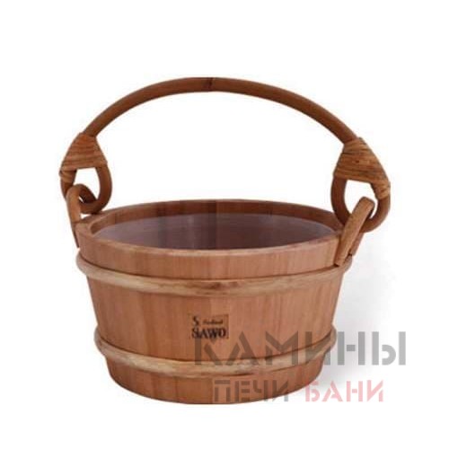 Деревянное ведро для бани или сауны SAWO 341-D 4 литра