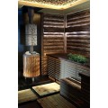 Печь банная "Атмосфера L" ламели "Окаменевшее дерево" наборные