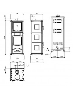 Печь камин La Nordica Rossella Plus Forno Evo Petra