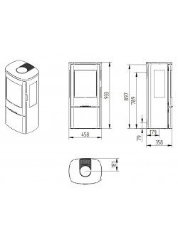 Печь-камин Jydepejsen Senza Sideglass