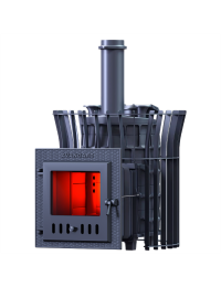 Печь Авангард ЗК 25 (М) Pro Ураган в сетке Тюльпан