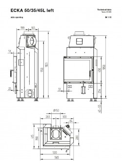 Каминная топка Hoxter ECKA 50/35/45L левосторонняя