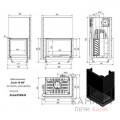 Каминная топка Kratki Zuzia/P/BS/G (угловое стекло справа,гильотина)