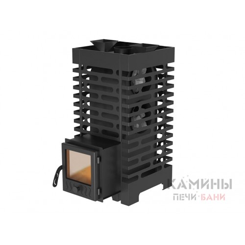 Стальная печь для бани ASTON 20 со стеклянной дверцей