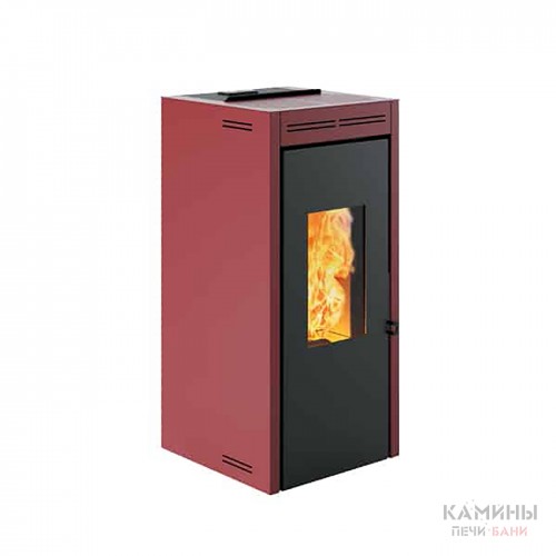 Печь-камин Invicta Teramo 17 Pellet Stove Красная (с водяным контуром) на пеллетах Печь-камин Invicta Teramo 17 Pellet Stove Красная (с водяным контуром) на пеллетах