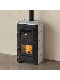 Печь-камин MBS THERMO VULKAN PLUS S (с водяным контуром, с камнем)