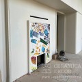 Облицовка каминной топки SPARTHERM с обьемным рельефом по мотивам картины Юрия Злотникова Композиция №35