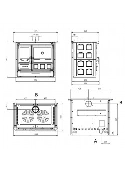 Печь камин La Nordica Rosa XXL Maiolica