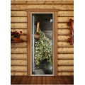 Дверь Doorwood Престиж Фотопечать для бани сатин 8 мм