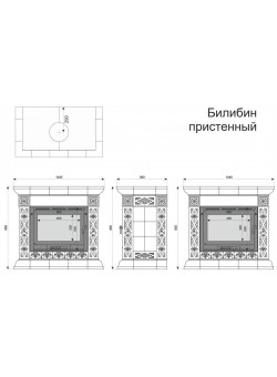 Изразцовый камин Билибин пристенный Художественный